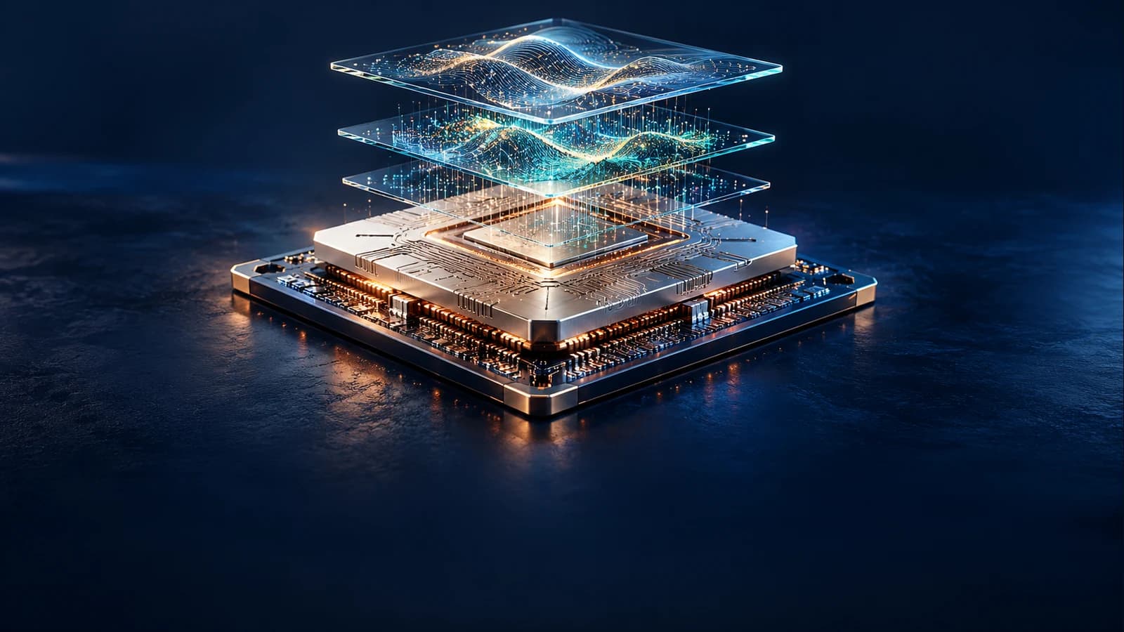 AI-generated general AI-news illustration of a stylized processor under glass with abstract signal paths. A visual metaphor, not the product discussed in this story.